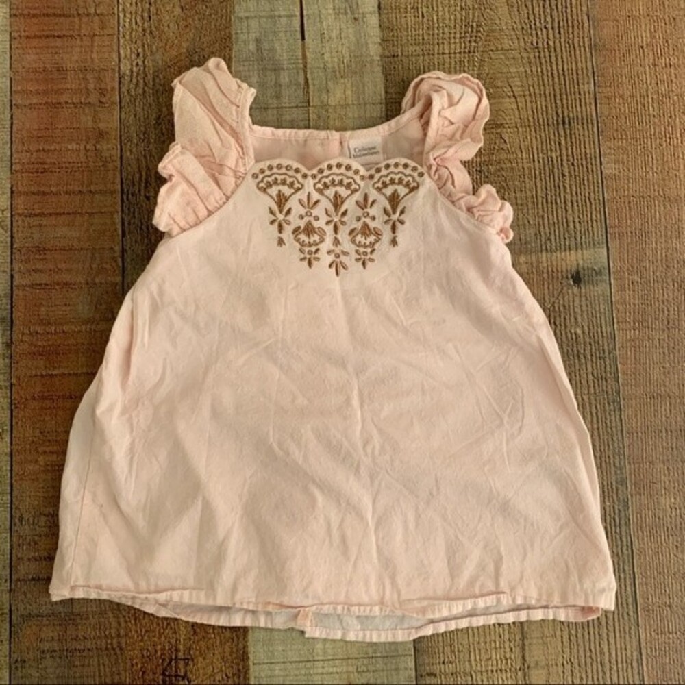 Catherine Malandrino girls pink and gold top - 4T